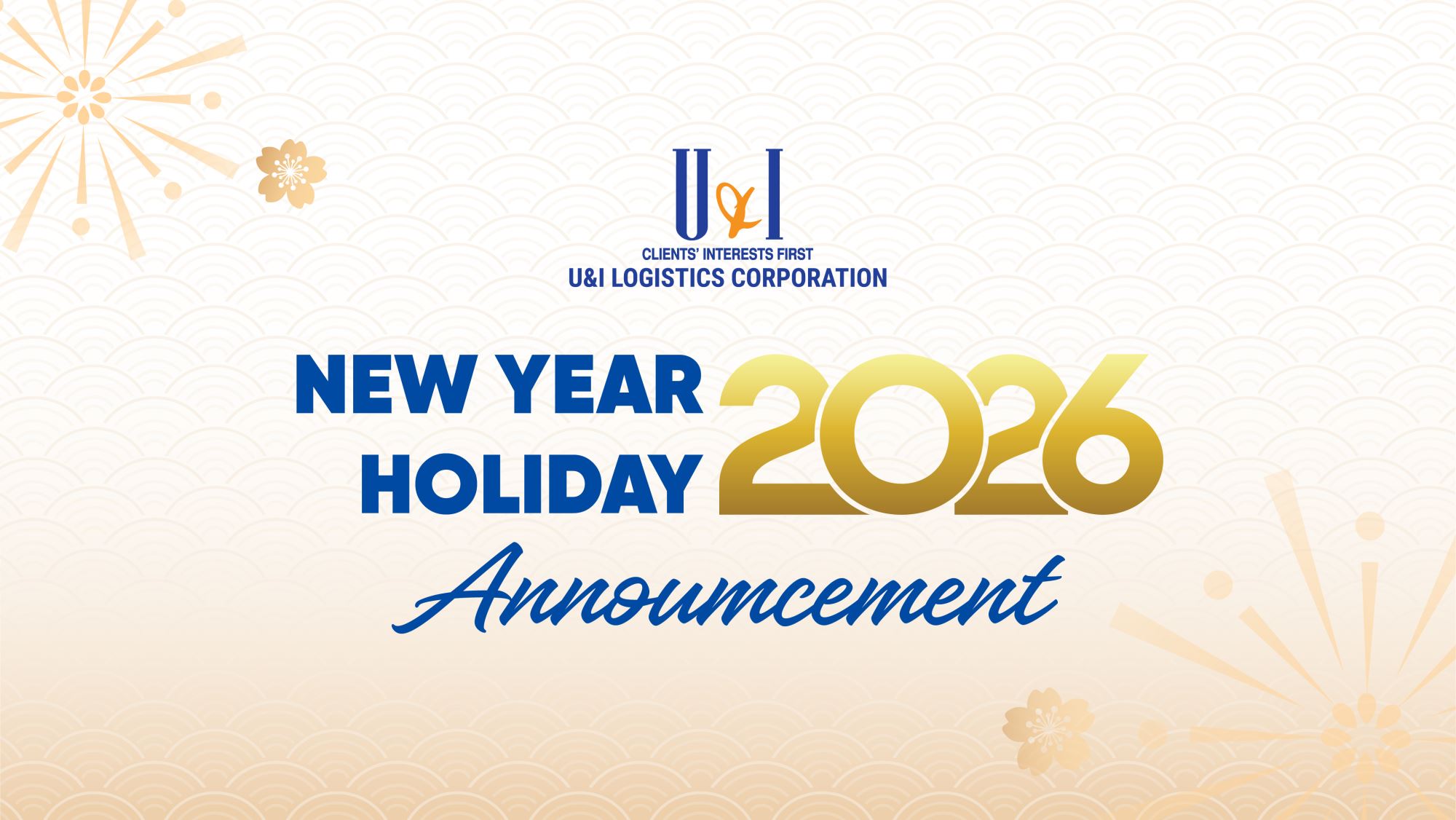 NEW YEAR HOLIDAY ANNOUNCEMENT 2026