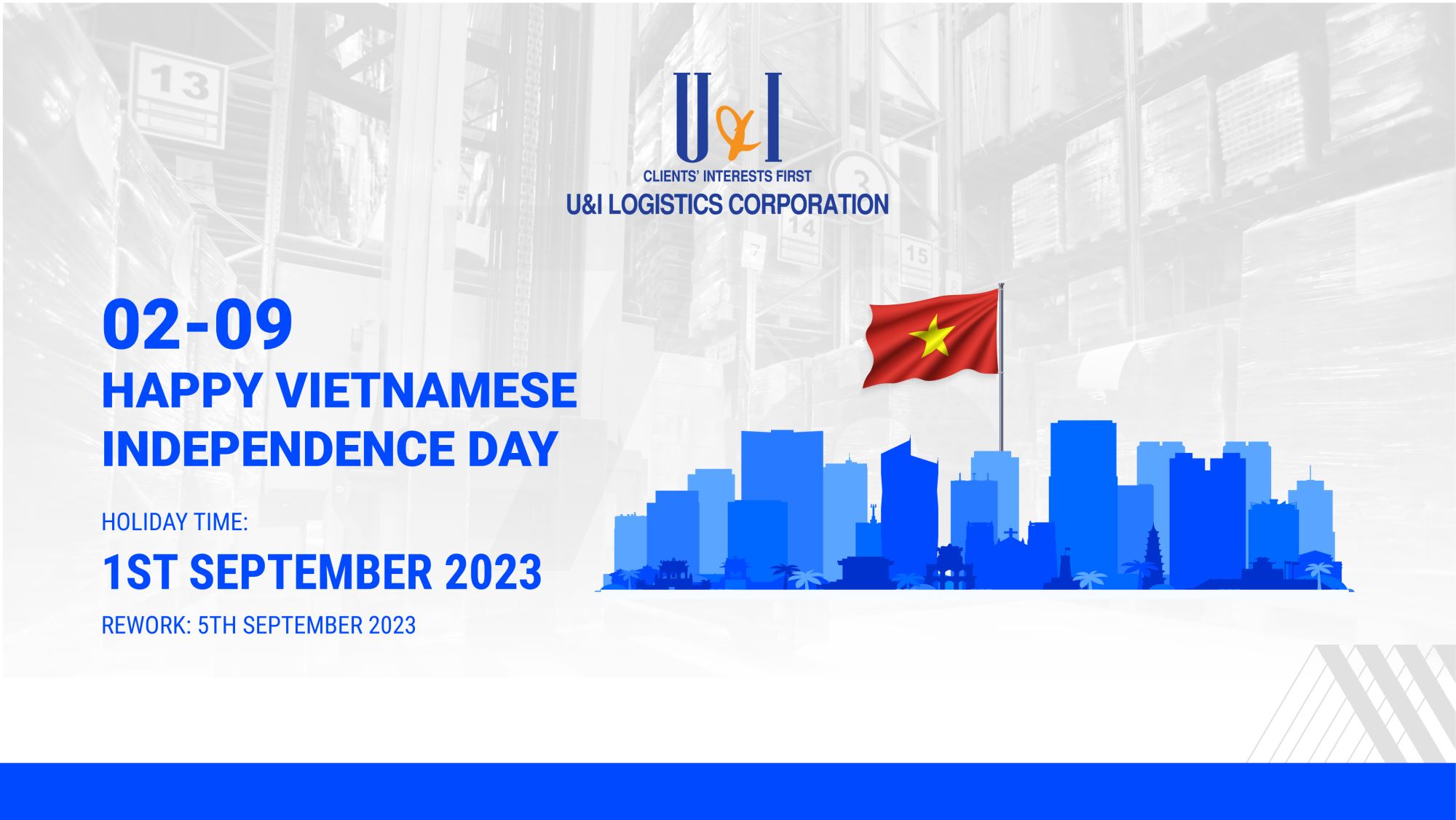 VIETNAMESE INDEPENDENCE HOLIDAY 2023 ANNOUNCEMENT