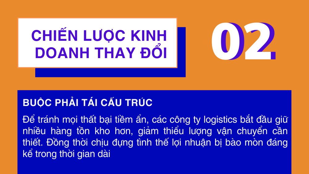 các công ty logistics buộc phải tái cấu trúc hoặc lập chiến lược hoạt động của mình