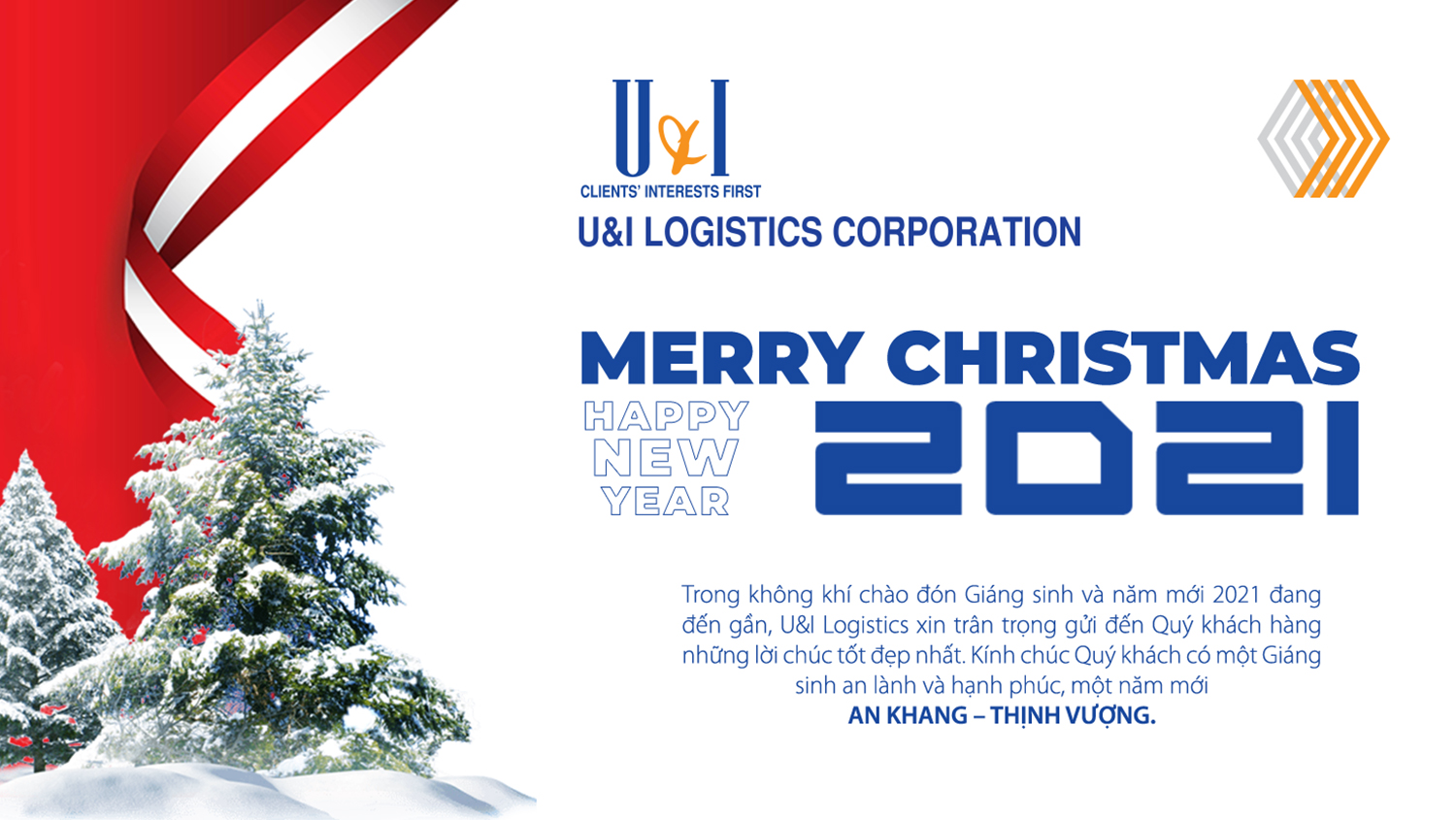 Merry christmas 2021 - Công ty Cổ phần Logistics U&I